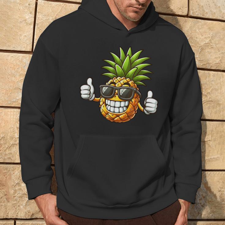 Cool Pineapple Wearing Sunglasses Fun Fruit Kapuzenpullover Lebensstil