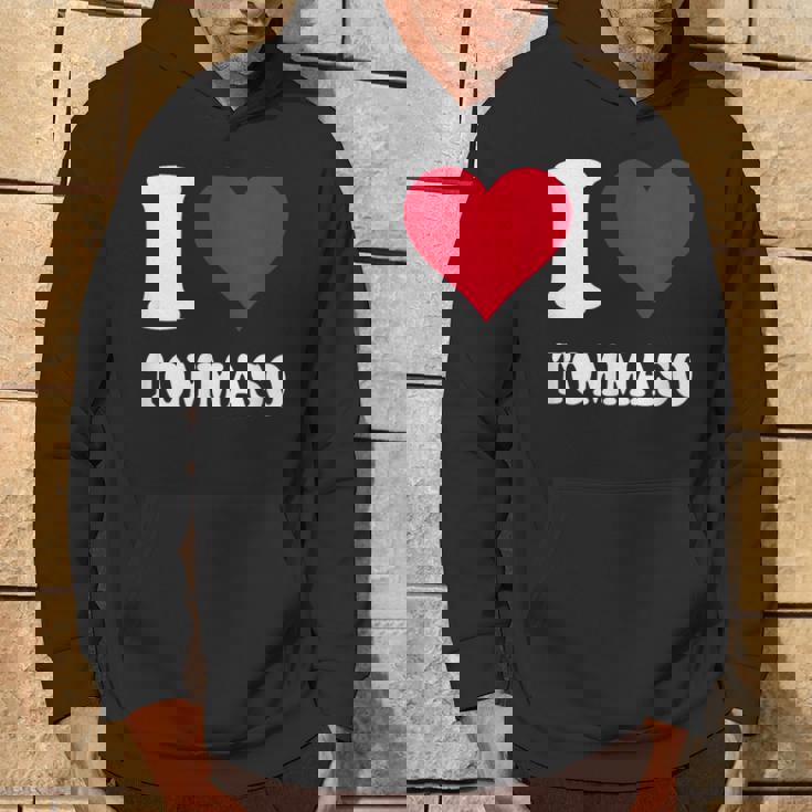 Cuore Rosso Amo Tommaso Felpa con cappuccio Estilo de vida