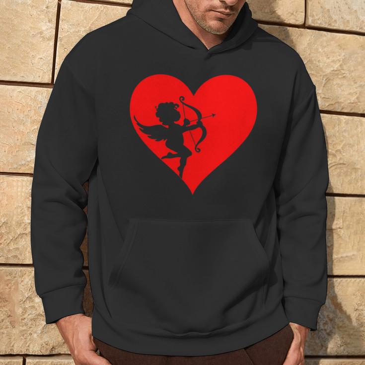 Cupid With Bow And Arrow Fun Love Heart Kapuzenpullover Lebensstil