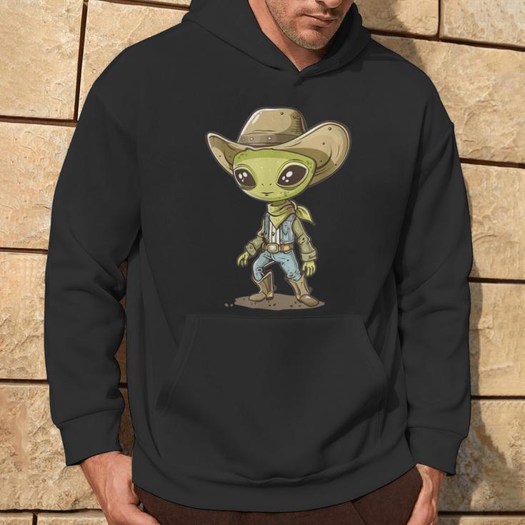 Cute Alien Cowboy Kapuzenpullover Lebensstil