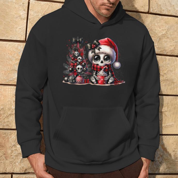 Cute Skeleton Skull Christmas Gothic Christmas Tree Kapuzenpullover Lebensstil