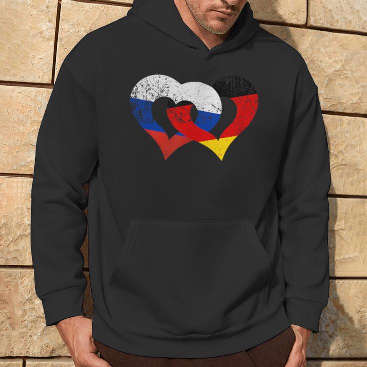 Deutschland Russland Freundschaft Frieden Herzkette Kapuzenpullover Lebensstil