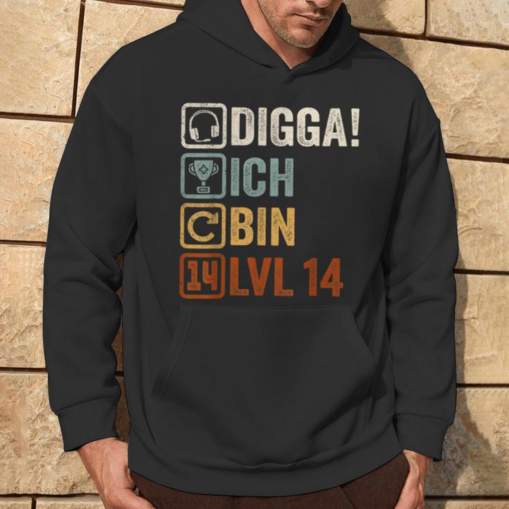 With Digga Ich Bin 14 Jahre Junge Geburtstag Kapuzenpullover Lebensstil