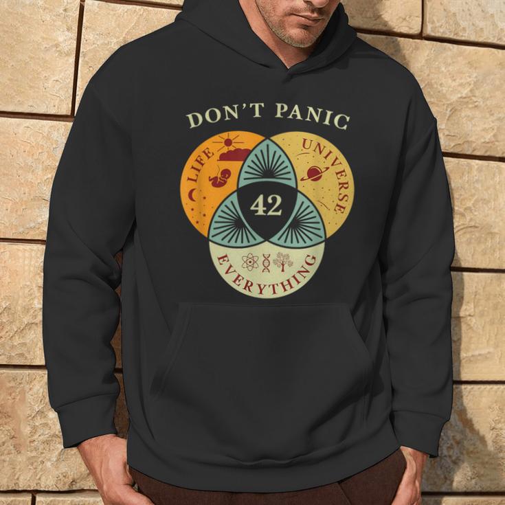 Don't Panic Life Universe Everything 42 Science Fiction Space Lovers Kapuzenpullover Lebensstil