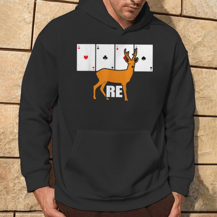 Double Head Card Game Re Kapuzenpullover Lebensstil