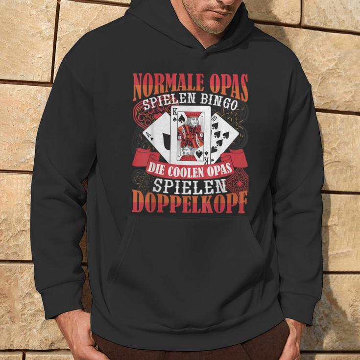 Double Head Grandpa Normal Grandpa Playing Bingo Kapuzenpullover Lebensstil