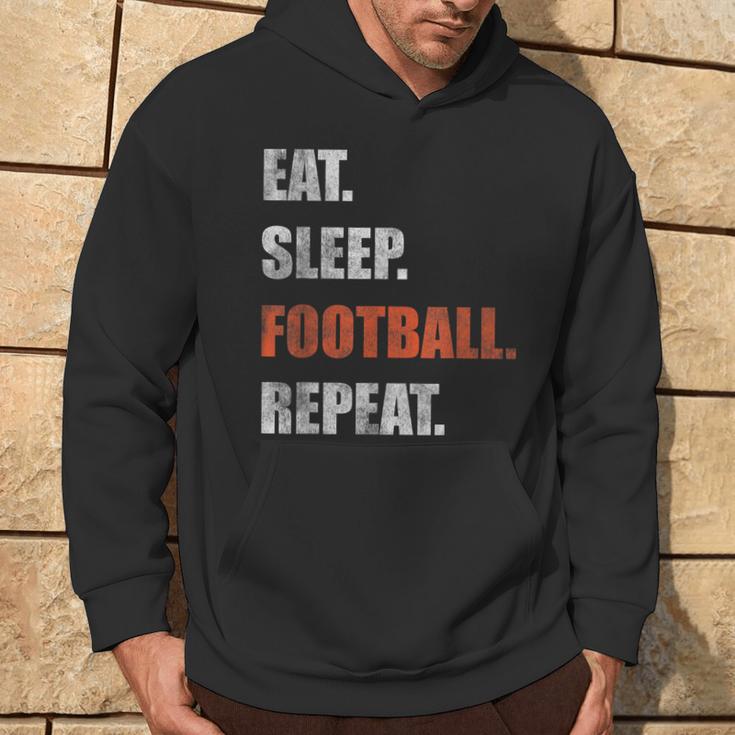 Eat Sleep Football Repeat American Football Kapuzenpullover Lebensstil