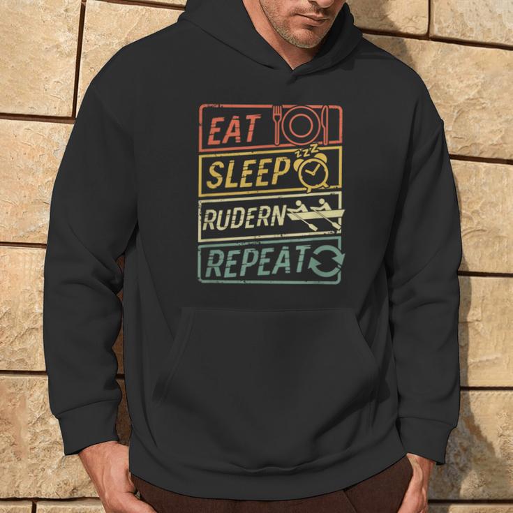 Eat Sleep Rowing Repeat Rowing Kapuzenpullover Lebensstil