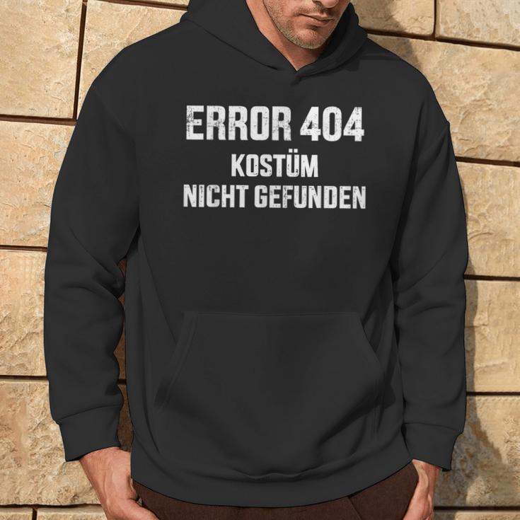 Error 404 Costume Not Found Nerd Gamer Carnival Fancy Dress Kapuzenpullover Lebensstil