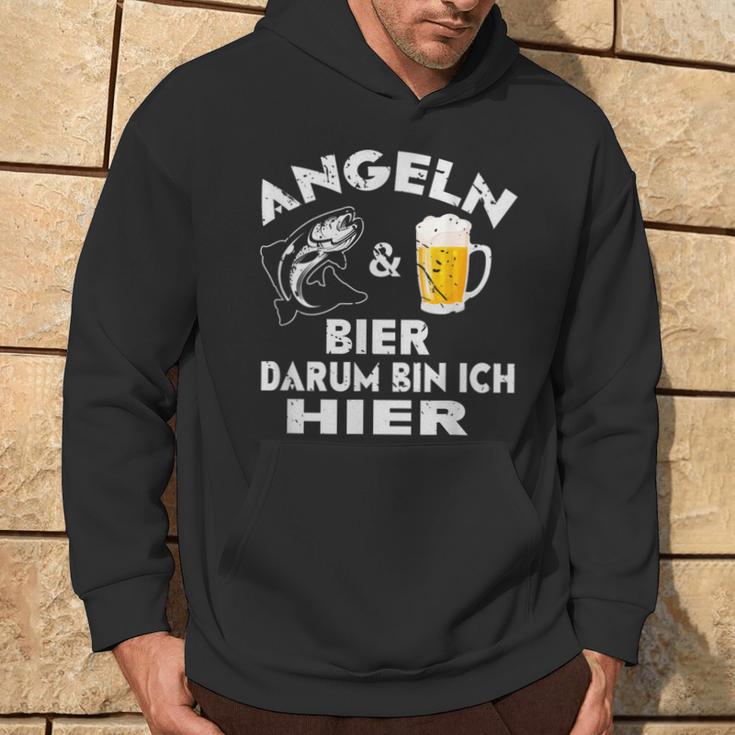 Fisch&Bier Darum Bin Ich Hier Angler Kapuzenpullover Lebensstil