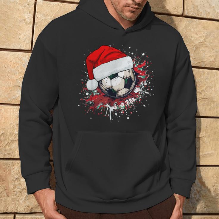 Football Santa Claus Christmas Xmas Kapuzenpullover Lebensstil