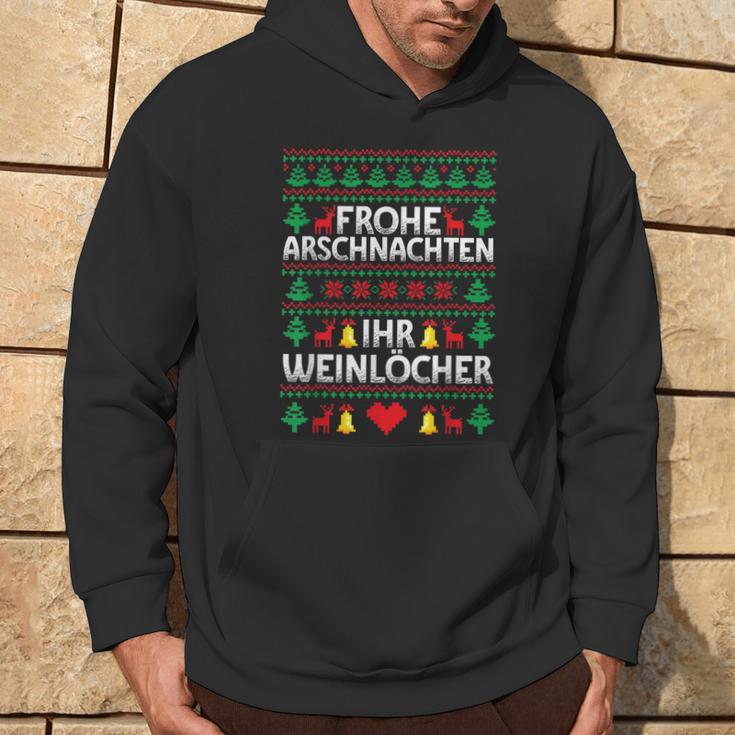 Frohe Arschnachten Ihr Weinlöcher Costume Christmas Kapuzenpullover Lebensstil