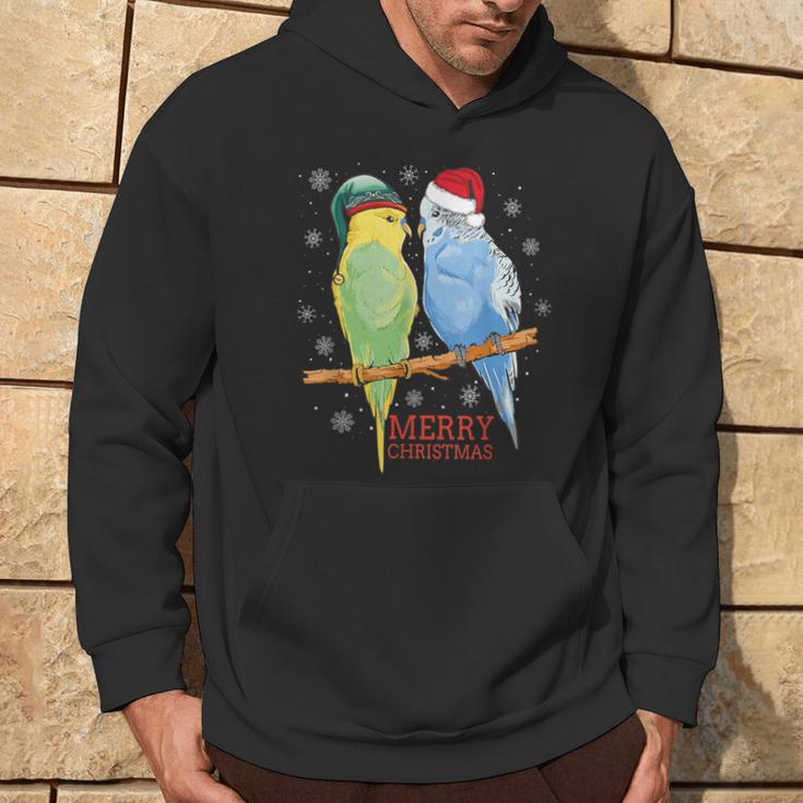 Frohe Weihnachten Budgies Birds Kapuzenpullover Lebensstil