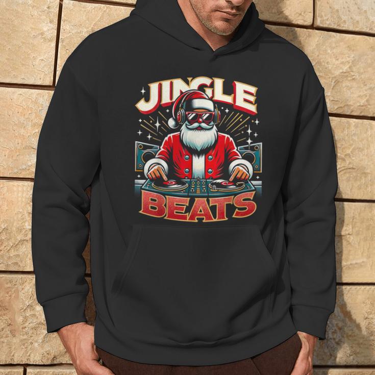 Jingle Beats Music Dj Santa Christmas Ugly Xmas Kapuzenpullover Lebensstil