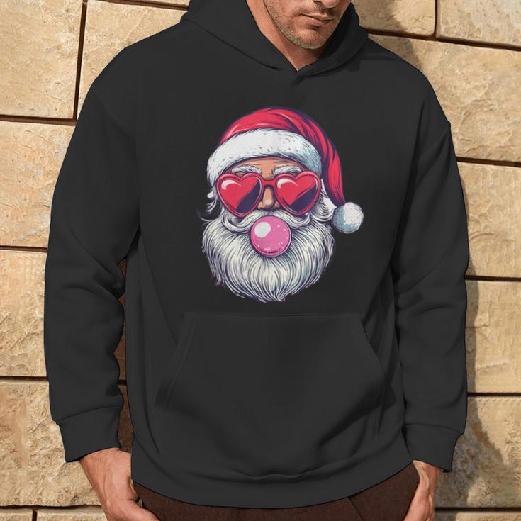 Santa Heart Sunglasses Bubblegum Christmas Santa Kapuzenpullover Lebensstil