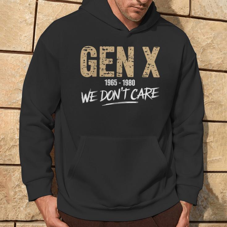 Gen X 1965-1980 We Don't Care Generation Xintage Kapuzenpullover Lebensstil