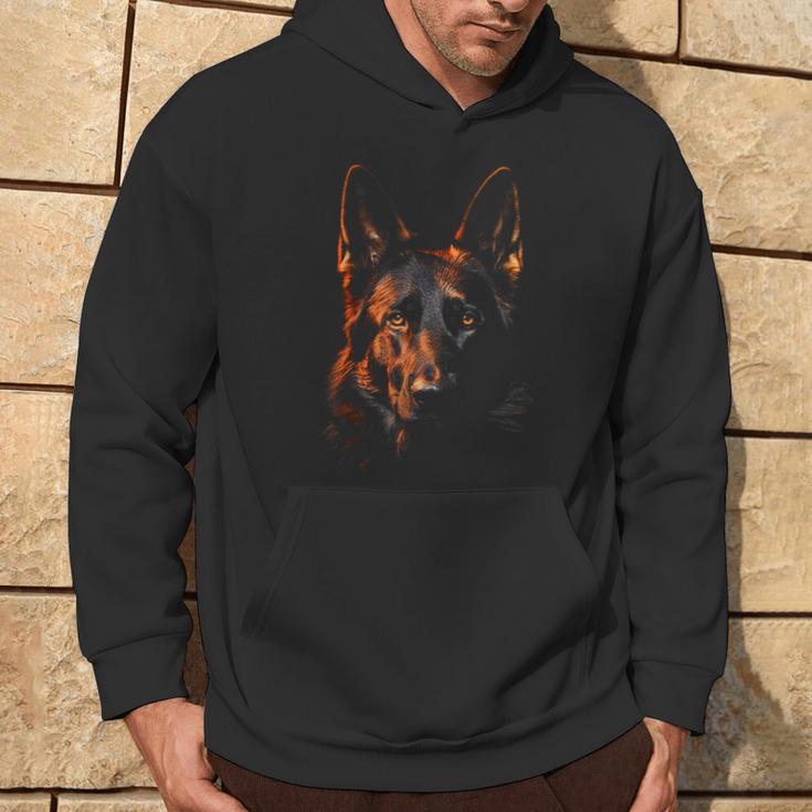 German Shepherd Graphic Pet Illustration Dog German Shepherd Kapuzenpullover Lebensstil