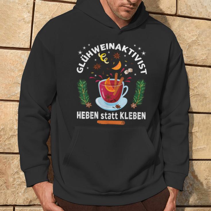 Glühweinaktivist Heben Statt Kleben Glühwein Aktivist Kapuzenpullover Lebensstil