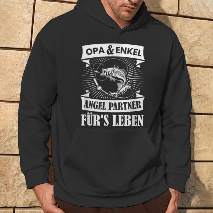 Grandpa And Grandson Angel Partner Fishing Partner Father's Day Kapuzenpullover Lebensstil