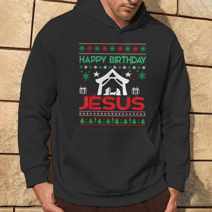 Happy Birthday Jesus Ugly Christmas Jumper Kapuzenpullover Lebensstil