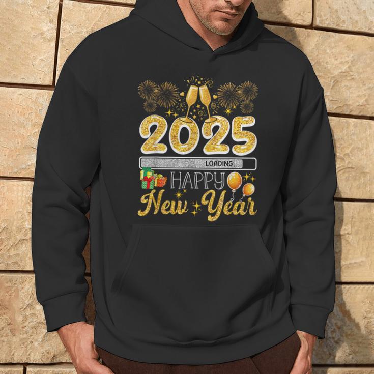 Happy New Year 2025 Loading Fireworks Champagne Lover Kapuzenpullover Lebensstil