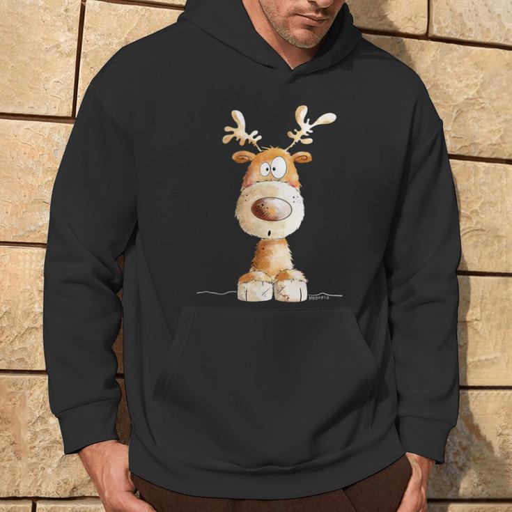 Happy Reindeer I Deer Wild Animal Elk Christmas Fun Kapuzenpullover Lebensstil