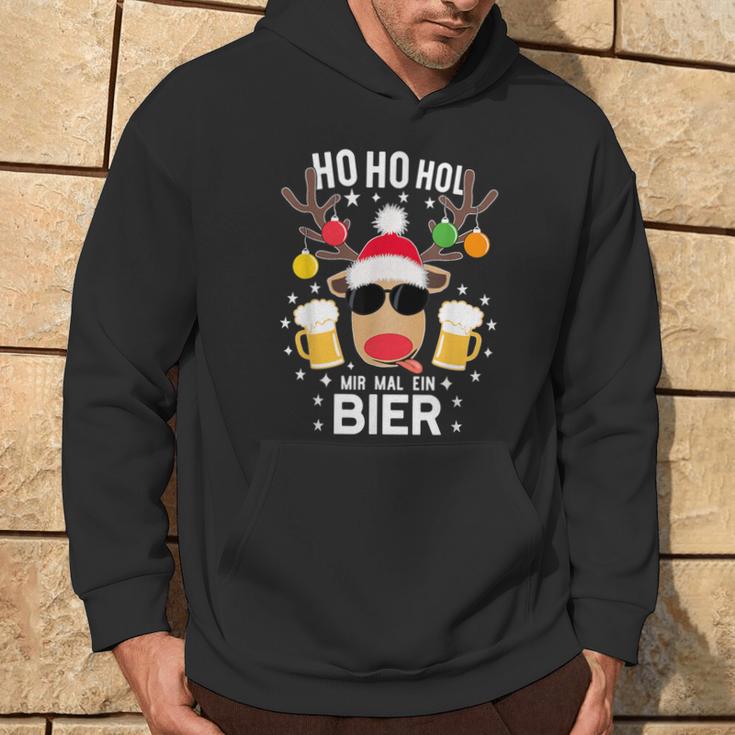 Ho Ho Hol Mir Mal Ein Bier Reindeer Christmas Kapuzenpullover Lebensstil