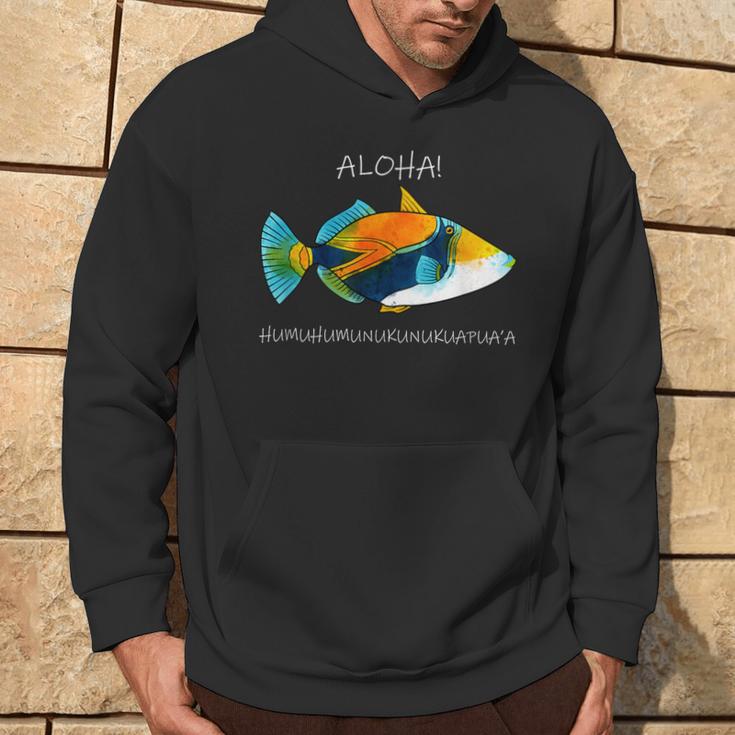 Humuhumunukuapua'a Olelo Hawaiian Reef Triggerfish Kapuzenpullover Lebensstil