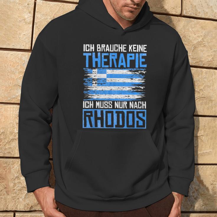 Ich Brauche Keine Therapie Ich Muss Nur Nach Rhodos Kapuzenpullover Lebensstil