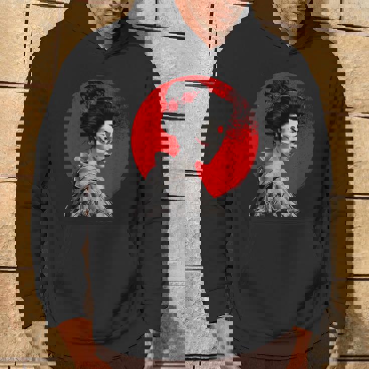 Impresionante Geisha Samurai Pintura Japonesa Tradicional A Sudadera Estilo de vida