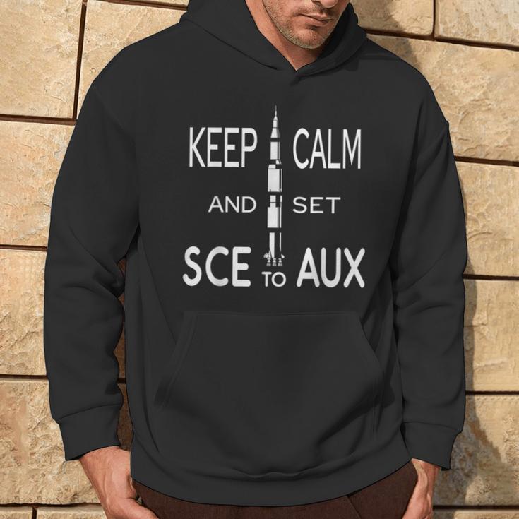 Keep Calm And Set Sce With Saturn For Rocket Science On Aux Kapuzenpullover Lebensstil