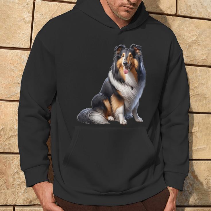 Langhaar Collie Motiv Collie Kapuzenpullover Lebensstil