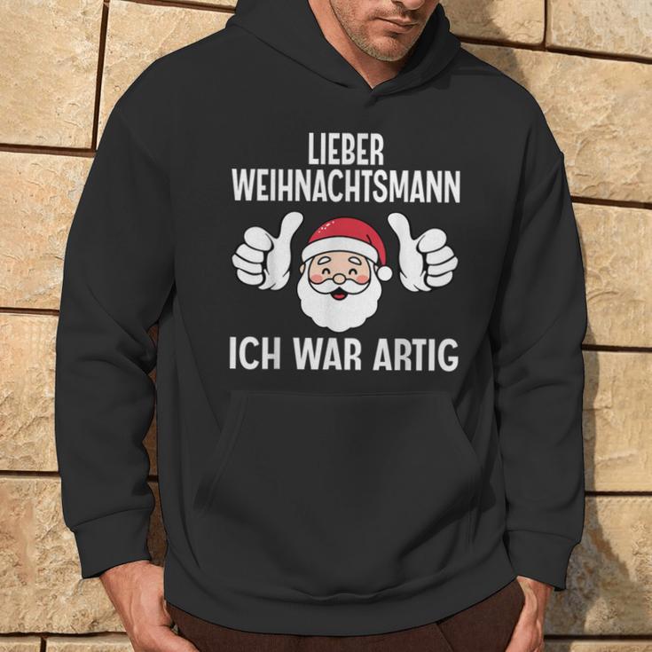 Lieber Weihnachtsmann Ich War Artig Christmas Kapuzenpullover Lebensstil