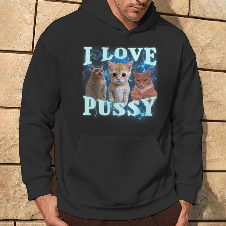 I Love Pussy Cat Kapuzenpullover Lebensstil