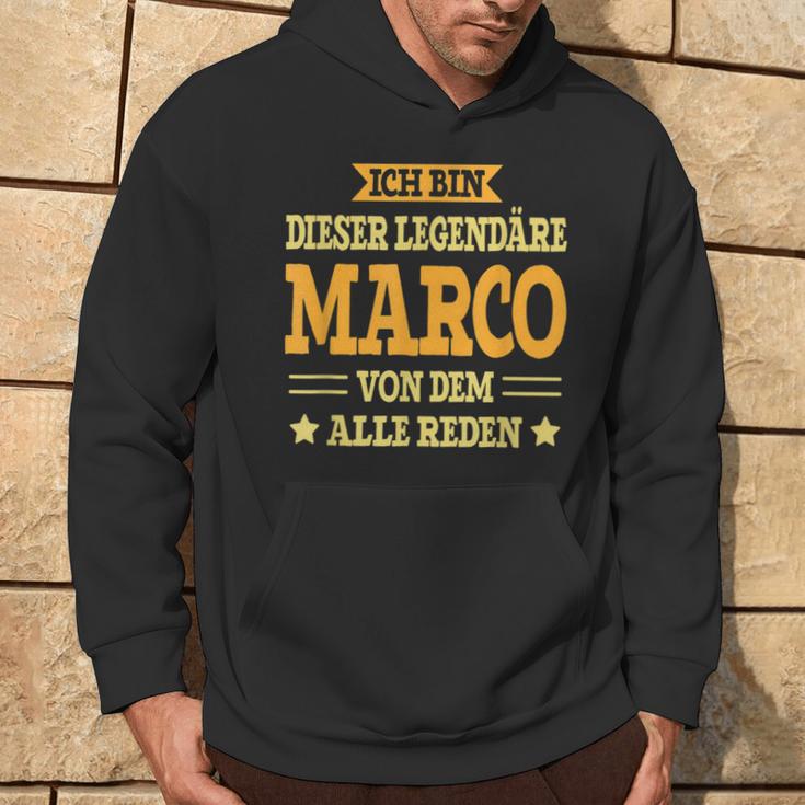 Marco With First Name Slogan Kapuzenpullover Lebensstil