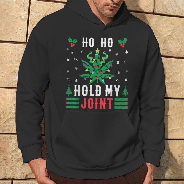 Marijuana Ho Ho Hold My Joint Ugly Christmas Jumper Kapuzenpullover Lebensstil