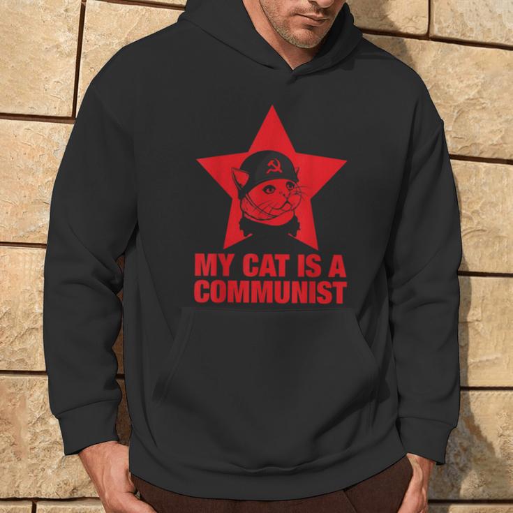 Meine Katze Ist Kommunist Kapuzenpullover Lebensstil