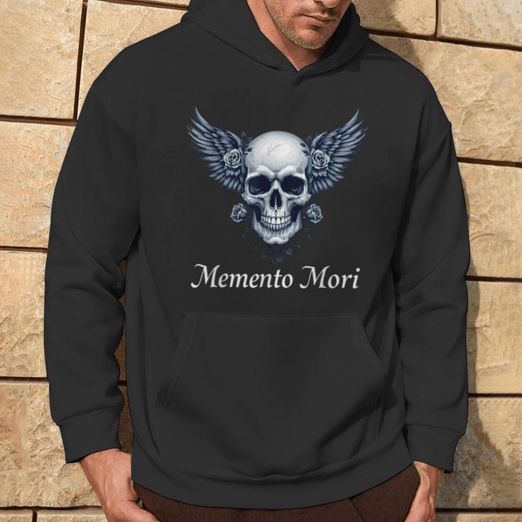 Memento Mori Gothic Skull & Wings Kapuzenpullover Lebensstil