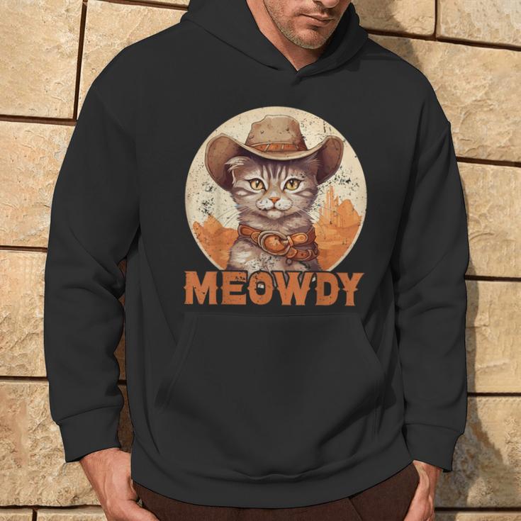 Meowdy Cat Meow Cowboy Hat Country Music Texas Kapuzenpullover Lebensstil