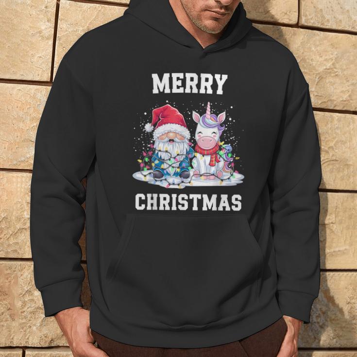 Merry Christmas Santa Hat Gnome Unicorn Xmas Party Christmas Kapuzenpullover Lebensstil