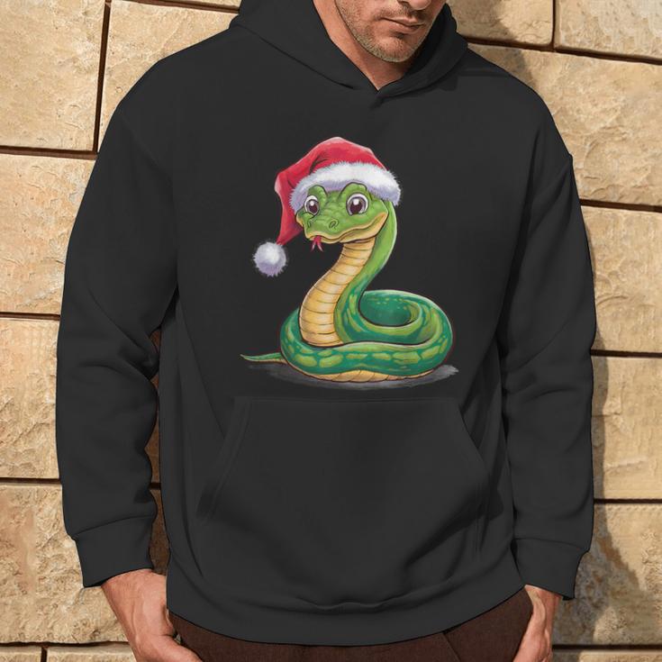 Merry Christmas Snake Xmas Party Eve Santa Hat Kapuzenpullover Lebensstil