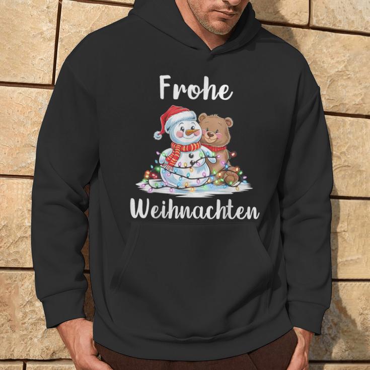 Merry Christmas Snowman Christmas Bear Christmas Eve Kapuzenpullover Lebensstil