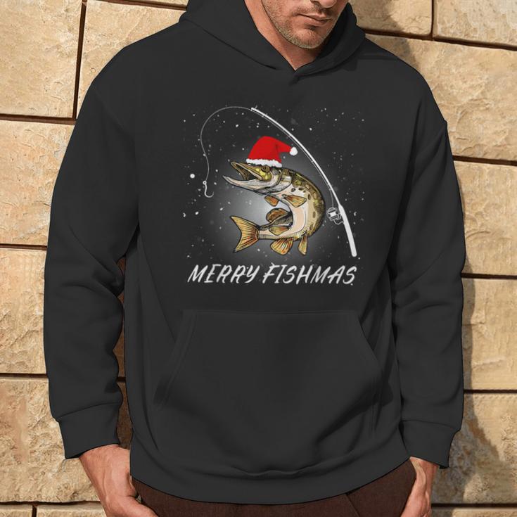 Merry Fishmas Fishing Zander Christmas Kapuzenpullover Lebensstil