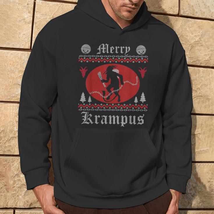 Merry Krampus Christmas Xmas Horror Ugly Jumper Evil Pyjamas S Kapuzenpullover Lebensstil