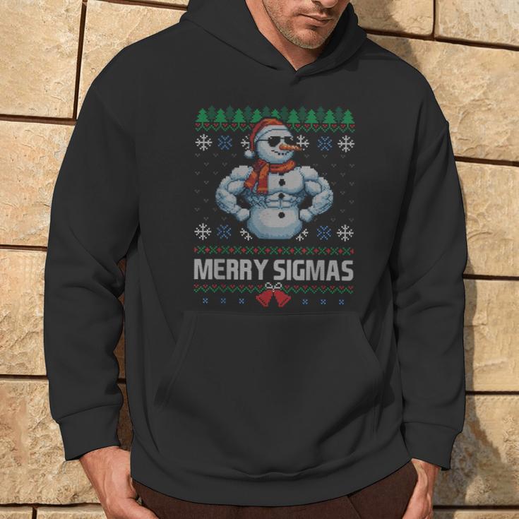 Merry Sigmas Bruh Snowman Sigma Male Skibidi Christmas Kapuzenpullover Lebensstil