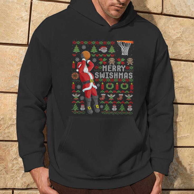 Merry Swishmas Ugly Christmas Basketball Christmas Kapuzenpullover Lebensstil