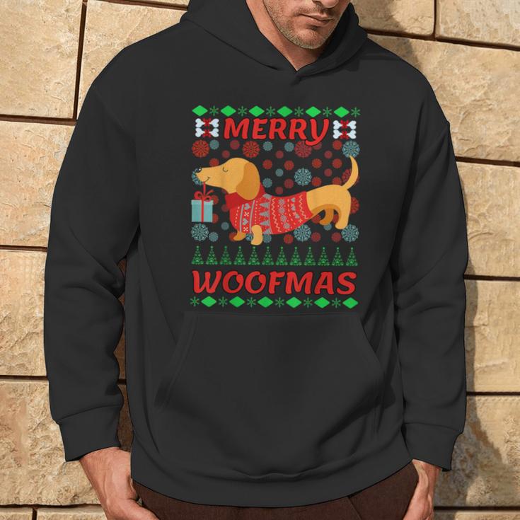 Merry Woofmas Dachshund Christmas Jumper Kapuzenpullover Lebensstil