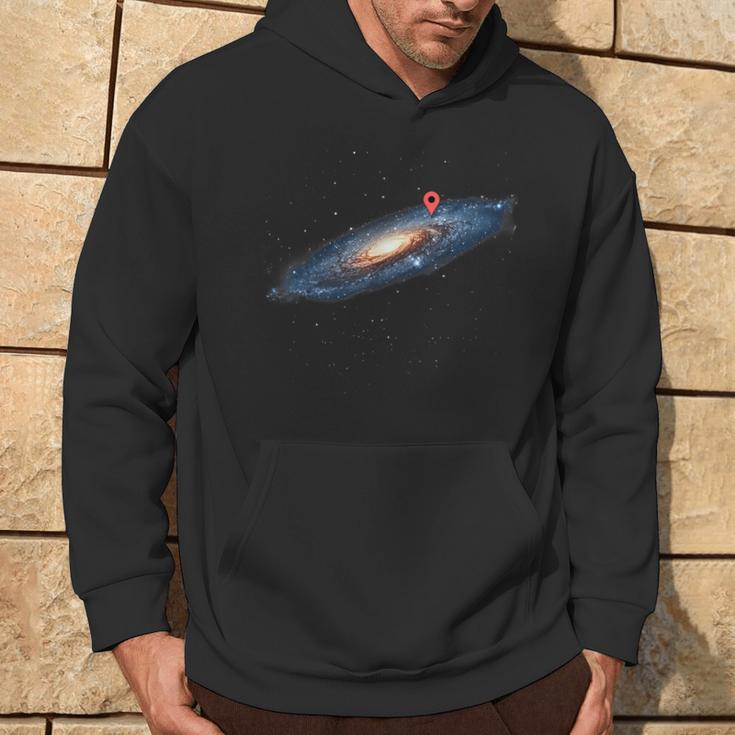 Milky Way Galaxy Universe Location Pin Space Cosmic Kapuzenpullover Lebensstil