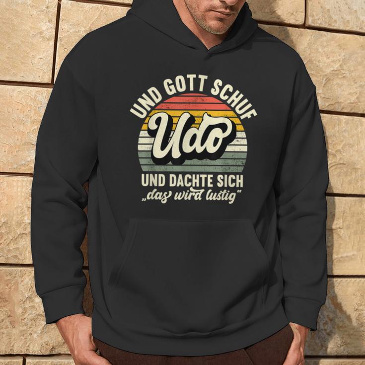 Name Udo Slogan And Gott Schuf Udo S Kapuzenpullover Lebensstil