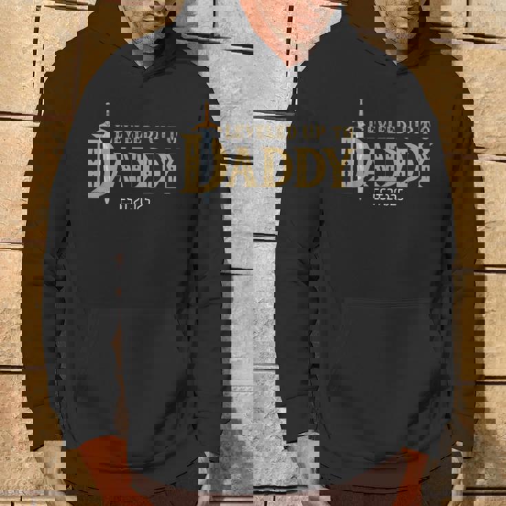 Nivelado Hasta Papá Est 2025 Nivel Desbloqueado Papá Gaming Sudadera Estilo de vida
